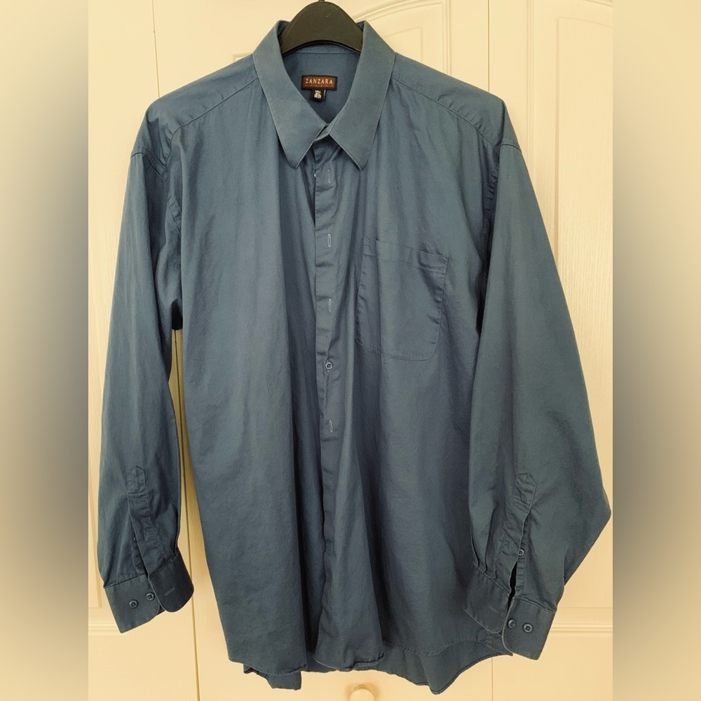 Men’s big and tall button down long sleeve shirt